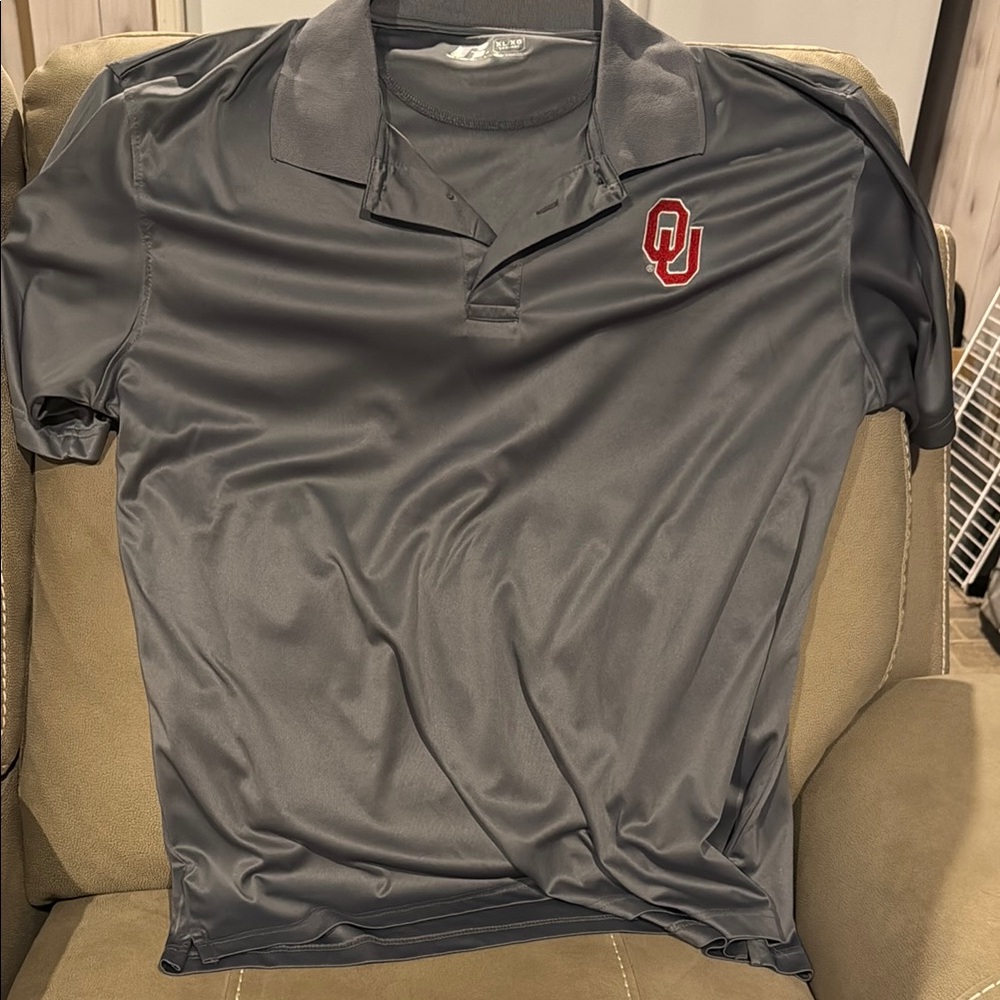 OU Gray Polo Shirt